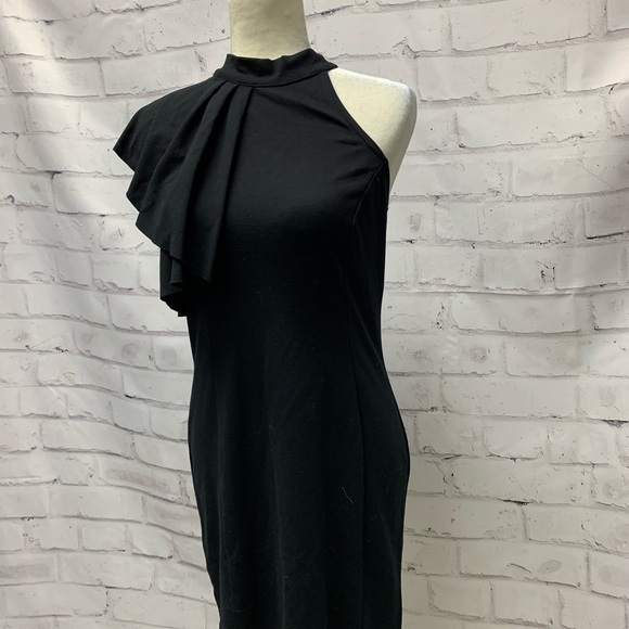 Crystal Doll Juniors One Ruffle Shoulder Dress - Picture 3 of 5